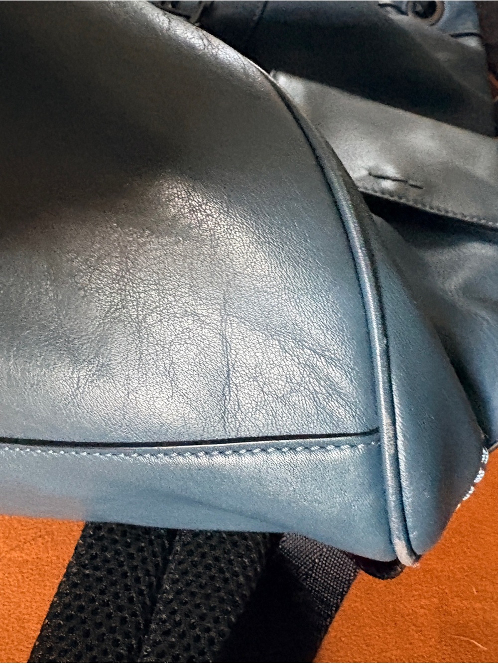Coach Leather Backpack in Slate Blue - Picture 4 of 5